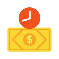 Time Based Currency Line Icon vector