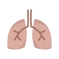 icono de línea de pulmones vector