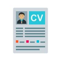 Resume Line Icon vector