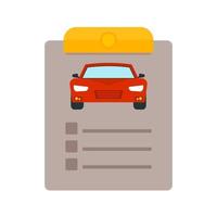 Car Items Checklist Line Icon vector