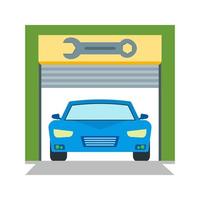 Service Station Line Icon vector