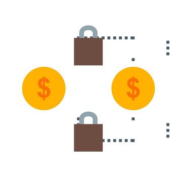 Secure Transactions Line Icon vector