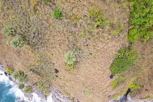 Aerial top view mountain peak in Phuket island thailand photo