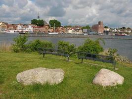the city of kappeln at the river schlei photo
