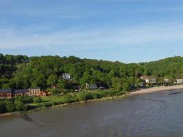 The city of Hamburg and the elbe river photo