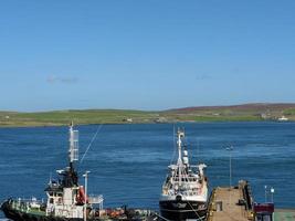 Lerwick city on the shetland island photo