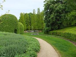 jardín y costa cerca de Newcastle en Inglaterra foto