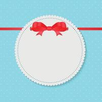 Vintage Frame with Bow  Background. Vector Illustration.