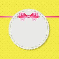 Vintage Frame with Bow  Background. Vector Illustration.