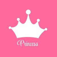 Princess  Background with Crown Vector Illustration