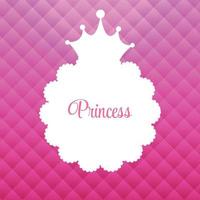Fondo de princesa con ilustración de vector de corona