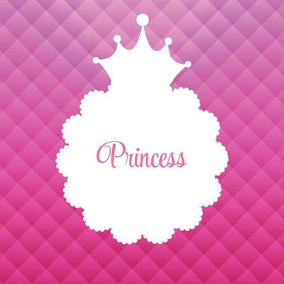 Princess  Background with Crown Vector Illustration