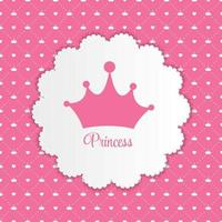 Fondo de princesa con ilustración de vector de corona