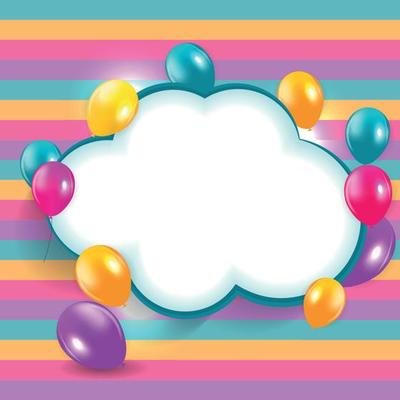 Glossy Balloons Background Vector Illustration EPS