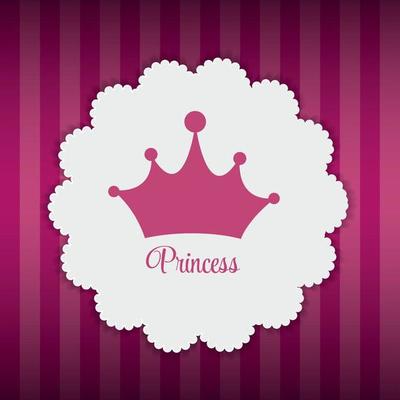 Princess  Background with Crown Vector Illustration