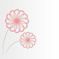 Abstract colorful background with flowers. Vector illustration