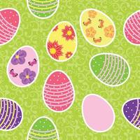 Vector illustration seamless pattern background with  easter eggs