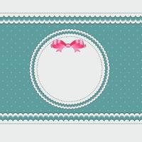 Vintage Card with Bow Vector Illustration