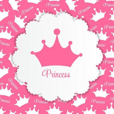 Princess  Background with Crown Vector Illustration