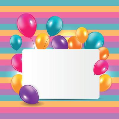 Glossy Balloons Background Vector Illustration EPS