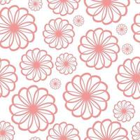 Flower Seamless Pattern Background Vector Illustration