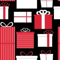 Different Gift Box Seamless Pattern Background Vector Illustration