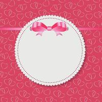 Vintage Frame with Bow  Background. Vector Illustration