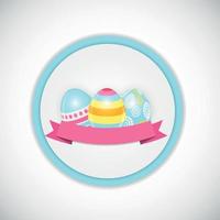 Beautiful Easter Egg Background Vector Illustration