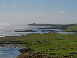 The shetland islands with the city of Lerwick in Scotland photo