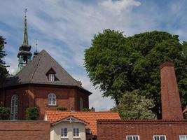 la ciudad de kappeln en el río schlei foto