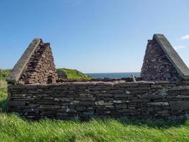 The shetland islands with the city of Lerwick in Scotland photo