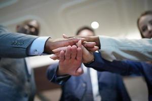 Business people in the workplace are discussing a working strategy for doing business photo