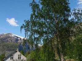 The small village Eidfjord in the norwegian Hardangerfjord photo