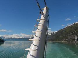 The small village Eidfjord in the norwegian Hardangerfjord photo