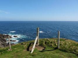 The shetland islands with the city of Lerwick in Scotland photo