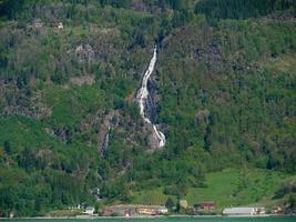 The small village Eidfjord in the norwegian Hardangerfjord photo