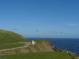 The shetland islands with the city of Lerwick in Scotland photo