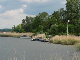 the city of kappeln at the river schlei photo