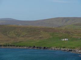 The shetland islands with the city of Lerwick in Scotland photo