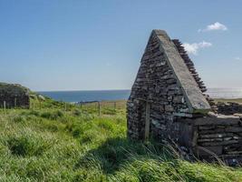 The shetland islands with the city of Lerwick in Scotland photo