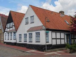 the city of kappeln at the river schlei photo