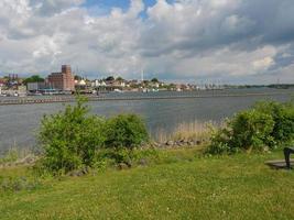 the city of kappeln at the river schlei photo