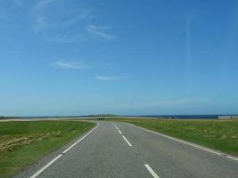 The shetland islands with the city of Lerwick in Scotland photo