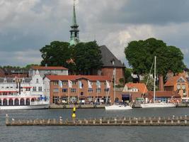 the city of kappeln at the river schlei photo