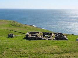 The shetland islands with the city of Lerwick in Scotland photo