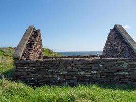 The shetland islands with the city of Lerwick in Scotland photo