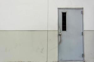 Emergency Fire Exit Doors of Parking Buildings Near Business Offices photo