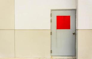 Emergency Fire Exit Doors of Parking Buildings Near Business Offices photo