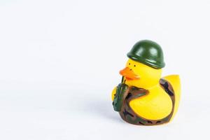 bath duck on white background duck toy Cute rubber duck photo