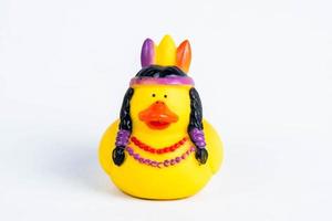 bath duck on white background duck toy Cute rubber duck photo